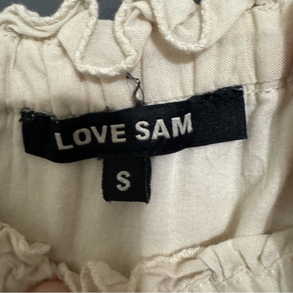Love Sam Cream Off the Shoulder Beaded Embroidered Floral Midi Dress - Picture 13 of 16